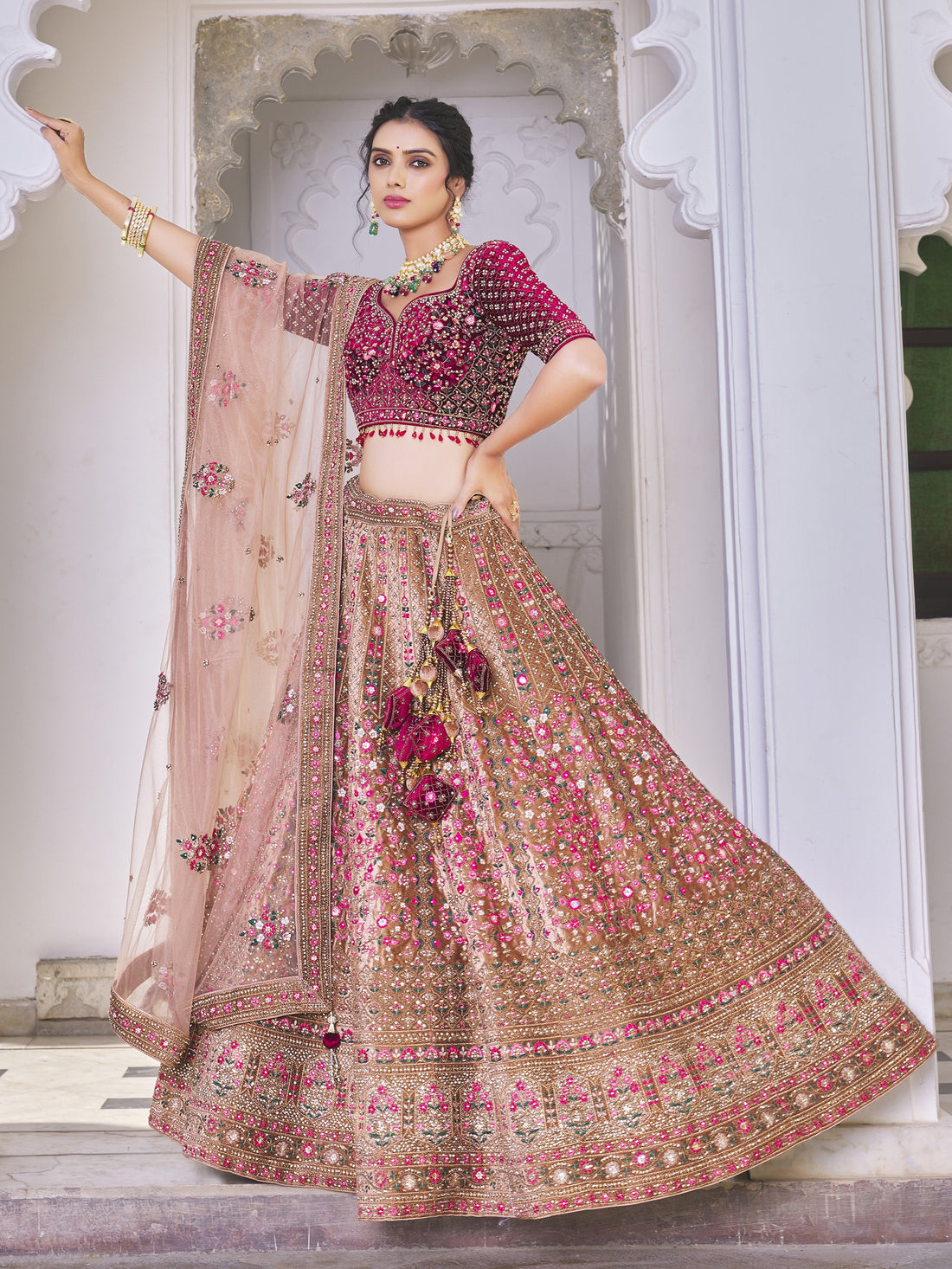 Pavitra Unstitched Lehenga Choli - Roop Darshan