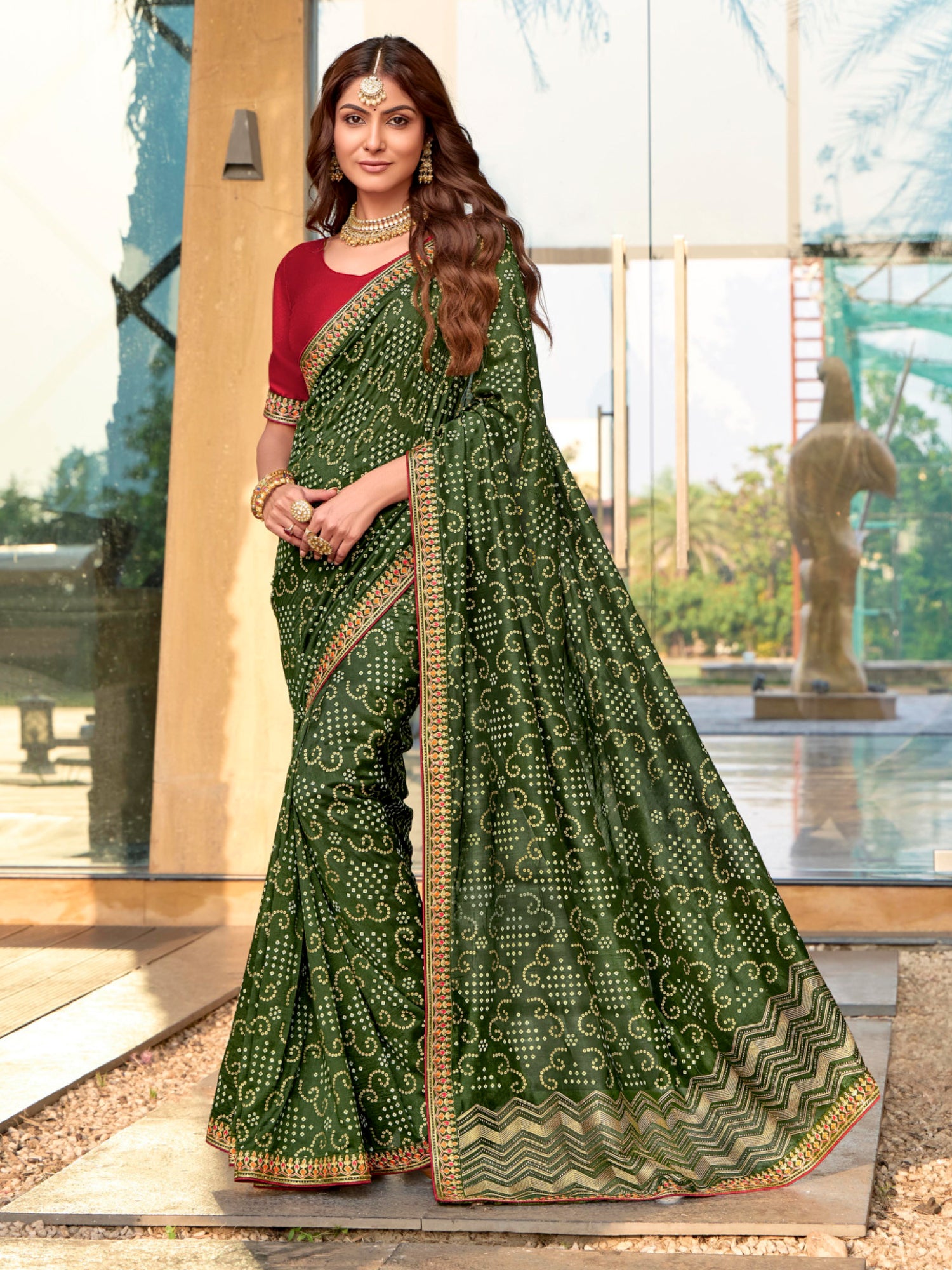 Pranali Bandhani Saree