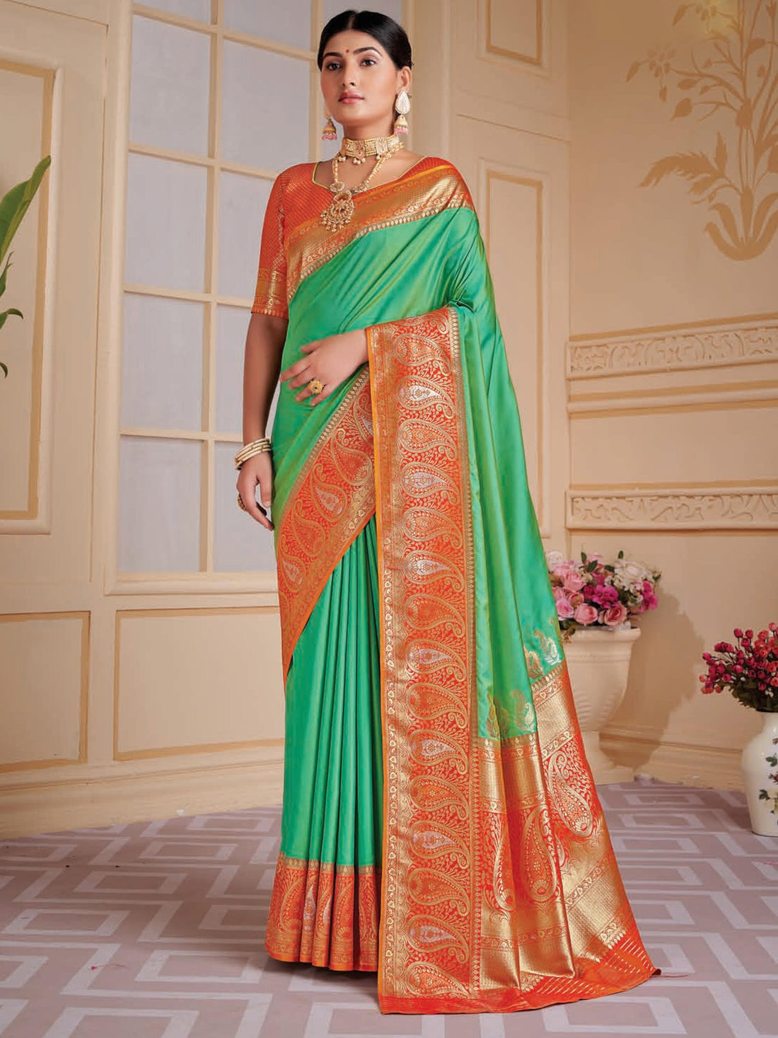 Rashmika Weaving Silk Saree - Roop Darshan