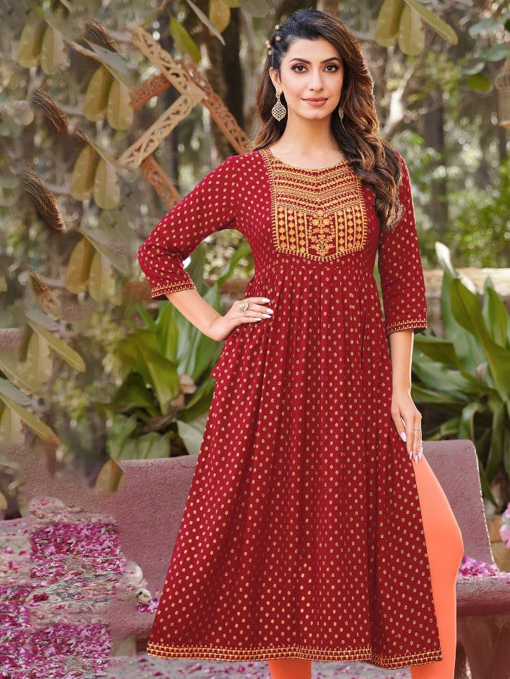 Chadna Naira Cut Kurti - Roop Darshan