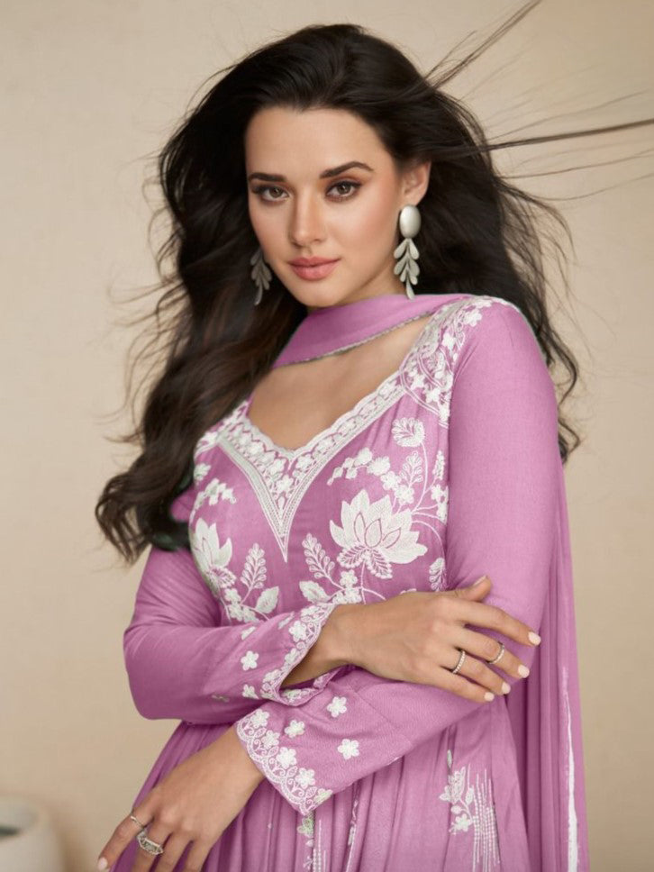 Karishma Rayon Embroidered Work Palazzo Suit - Roop Darshan