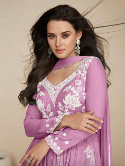 Karishma Rayon Embroidered Work Palazzo Suit - Roop Darshan