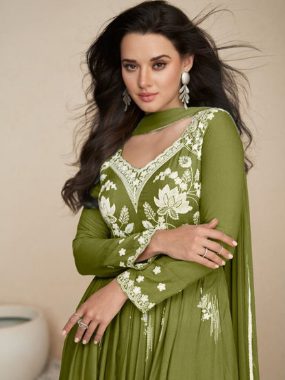Karishma Rayon Embroidered Work Palazzo Suit - Roop Darshan