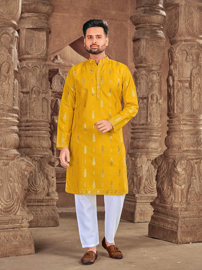 Mens Printed Kurta Set - Roop Darshan