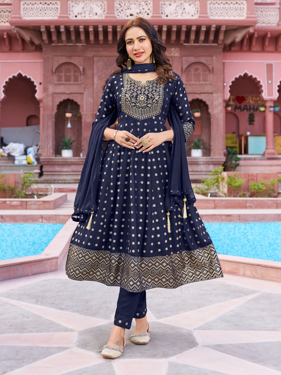 Kamya Flair Kamiz &amp; Pant - Roop Darshan