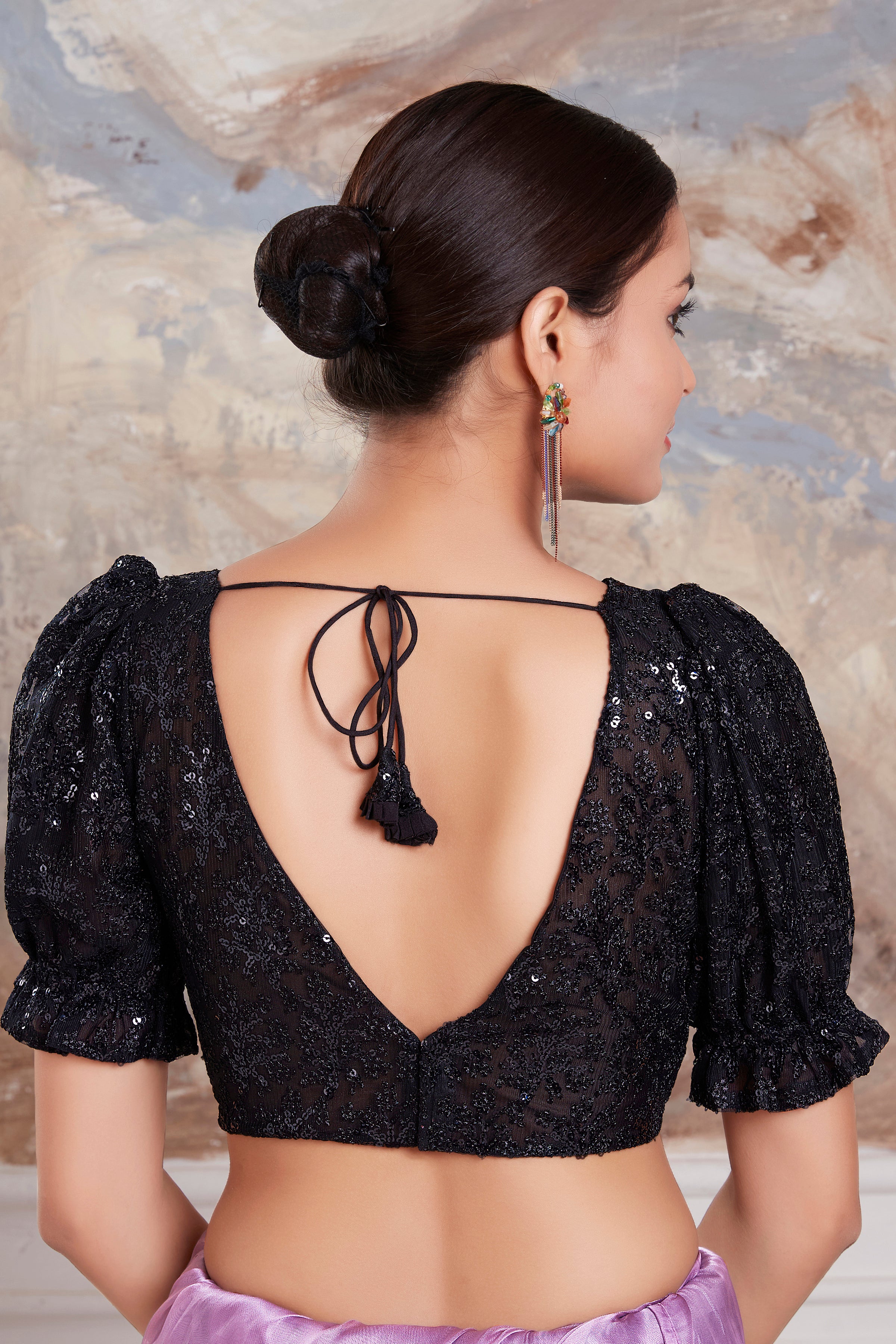 Georgette Embroidered Work Blouse - Roop Darshan