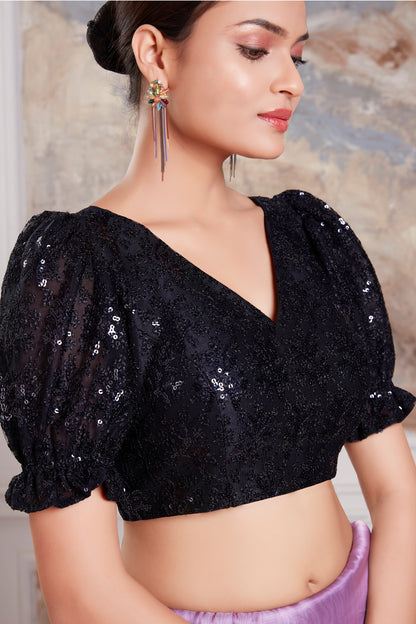 Georgette Embroidered Work Blouse - Roop Darshan