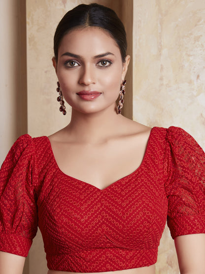 Georgette Sequence Saree Blouse - Roop Darshan
