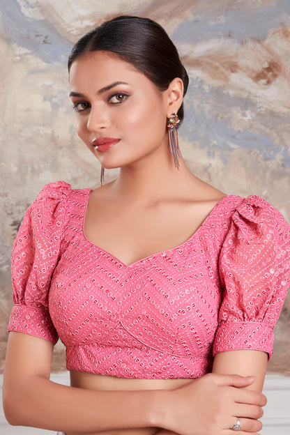 Georgette Sequence Saree Blouse - Roop Darshan