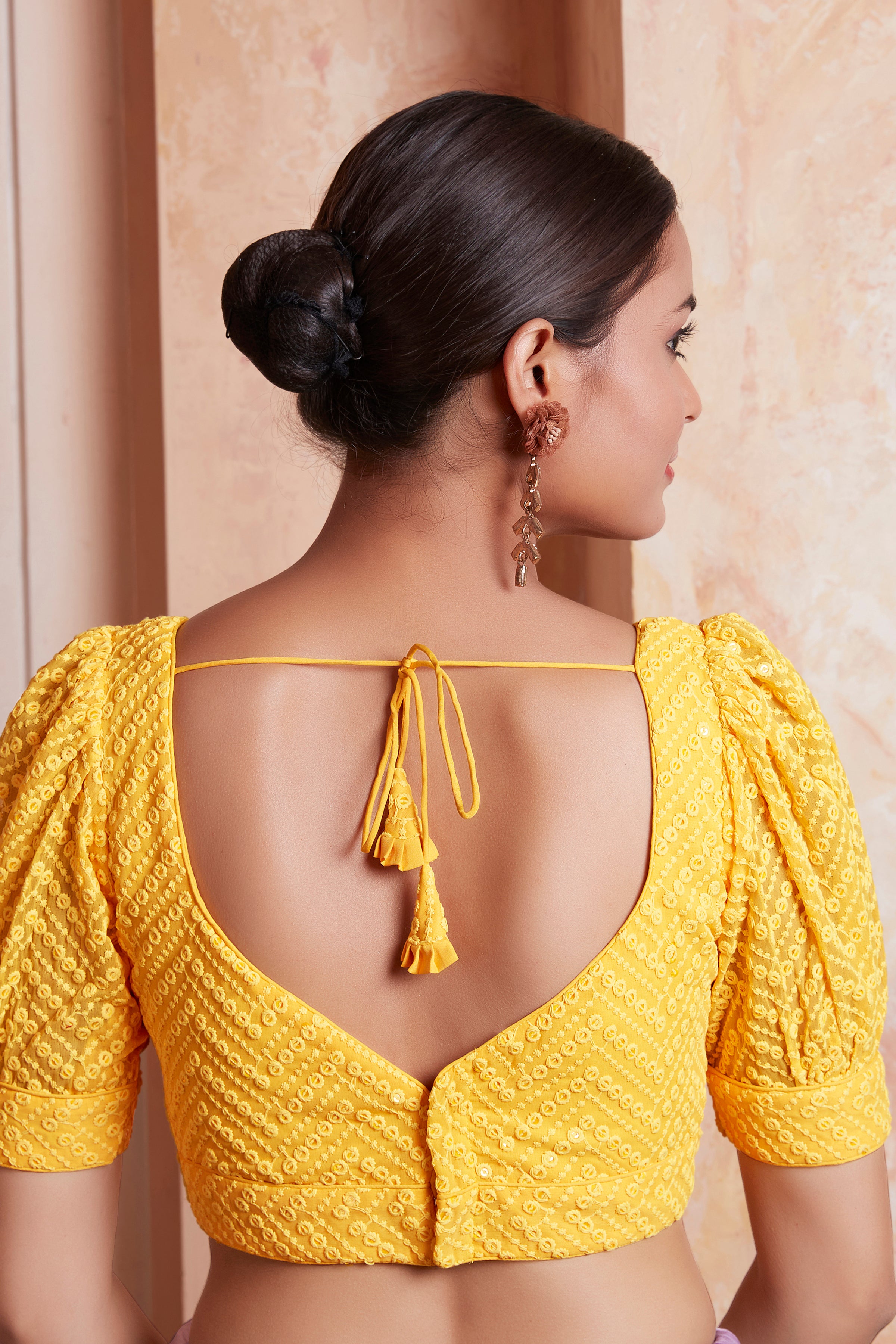 Georgette Sequence Saree Blouse - Roop Darshan