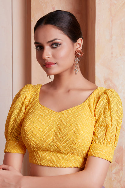 Georgette Sequence Saree Blouse - Roop Darshan