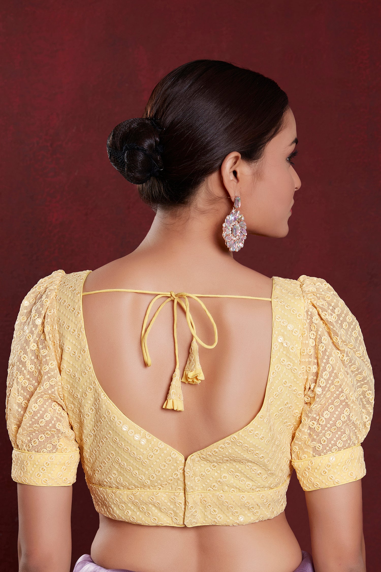 Georgette Sequence Saree Blouse - Roop Darshan