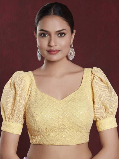 Georgette Sequence Saree Blouse - Roop Darshan