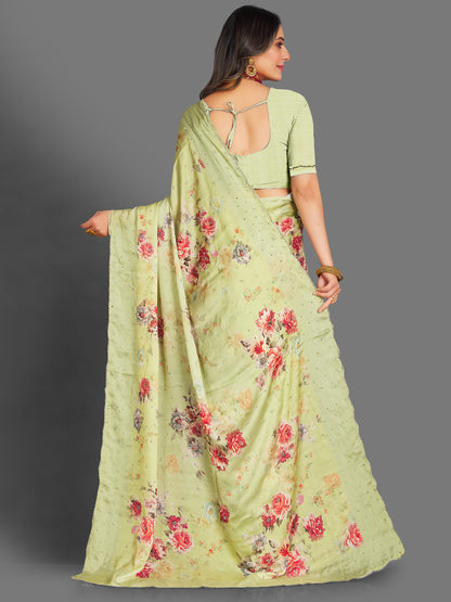 Genelia Floral Saree - Roop Darshan