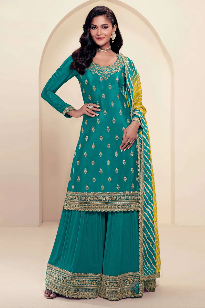 Tisha Palazzo Suit - Roop Darshan