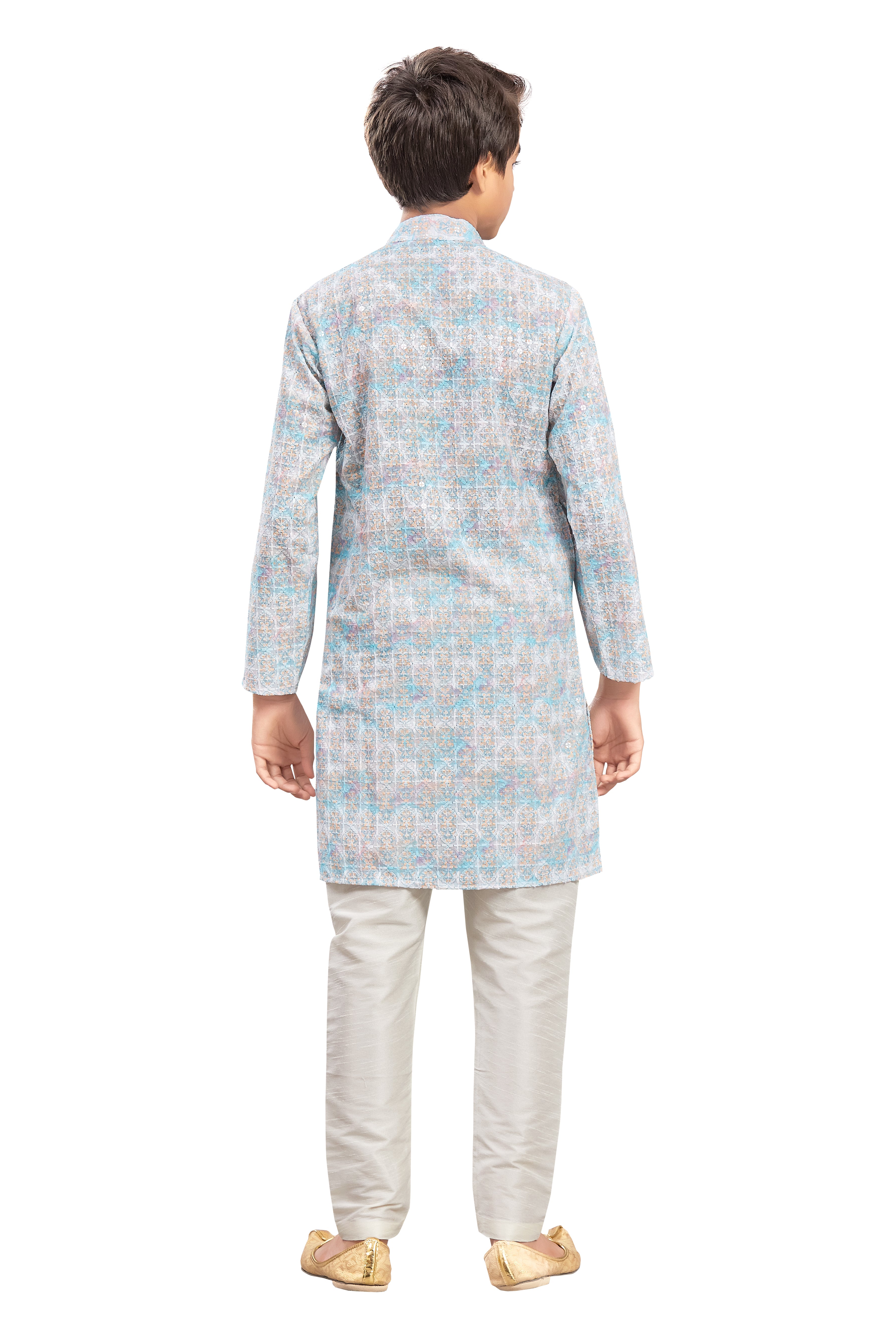 Boys Embroidered Kurta Set - Roop Darshan