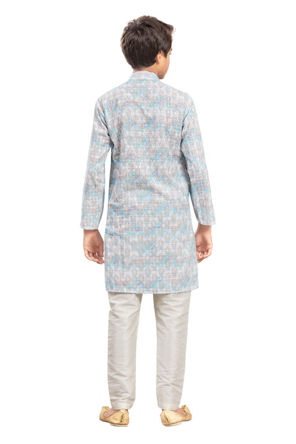 Boys Embroidered Kurta Set - Roop Darshan