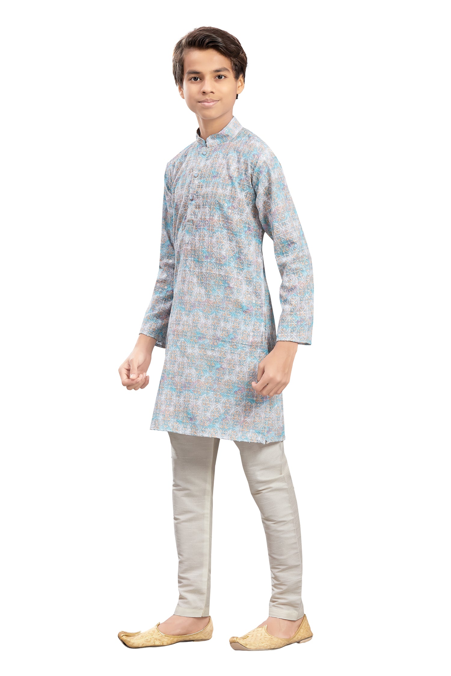 Boys Embroidered Kurta Set - Roop Darshan