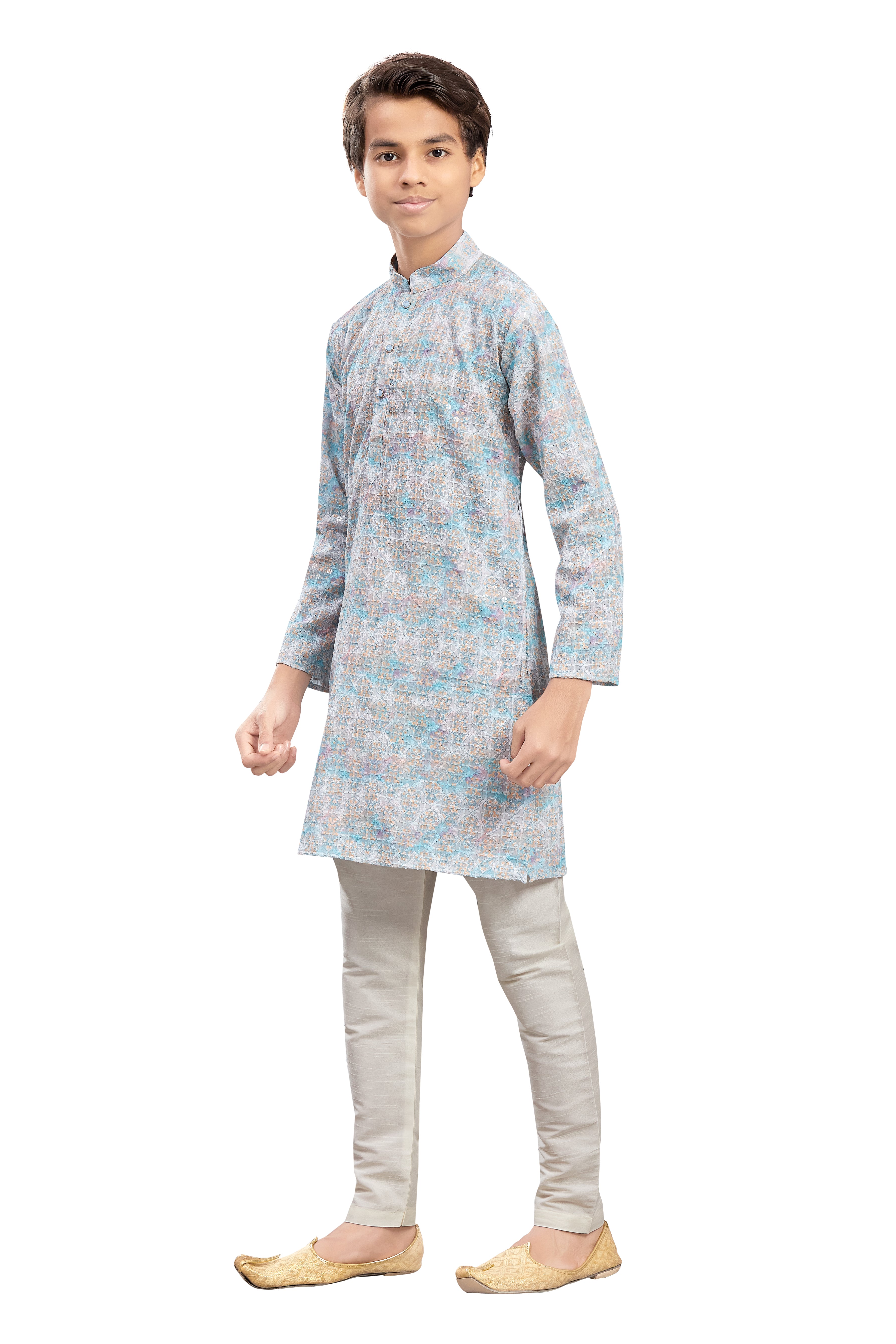 Boys Embroidered Kurta Set - Roop Darshan