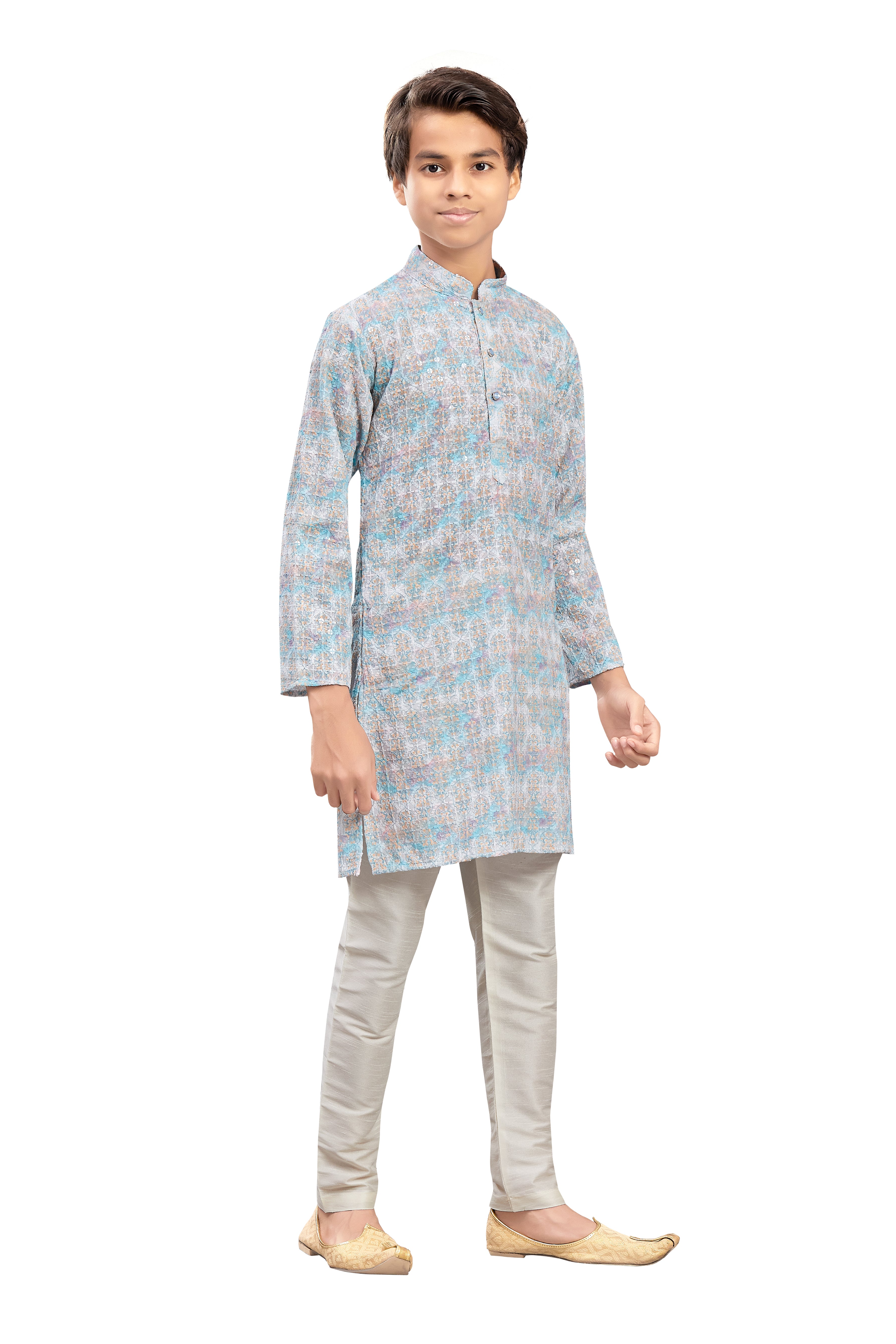 Boys Embroidered Kurta Set - Roop Darshan