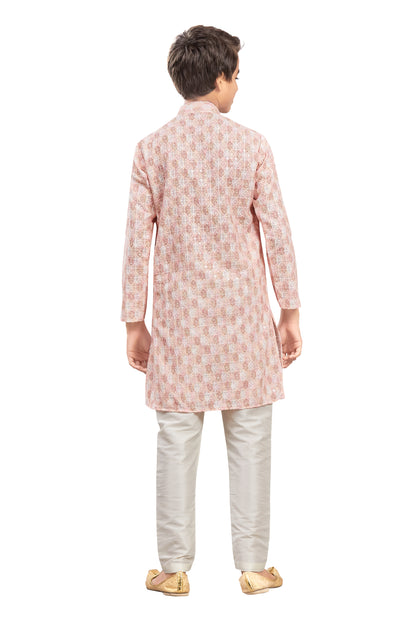 Boys Embroidered Kurta Set - Roop Darshan