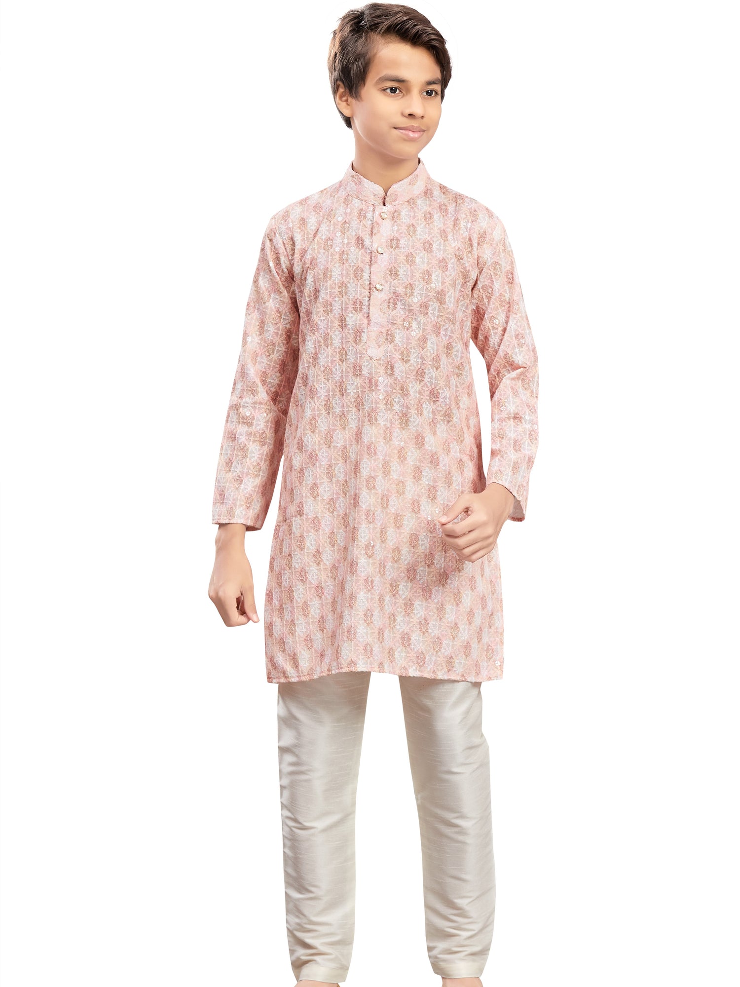 Boys Embroidered Kurta Set - Roop Darshan