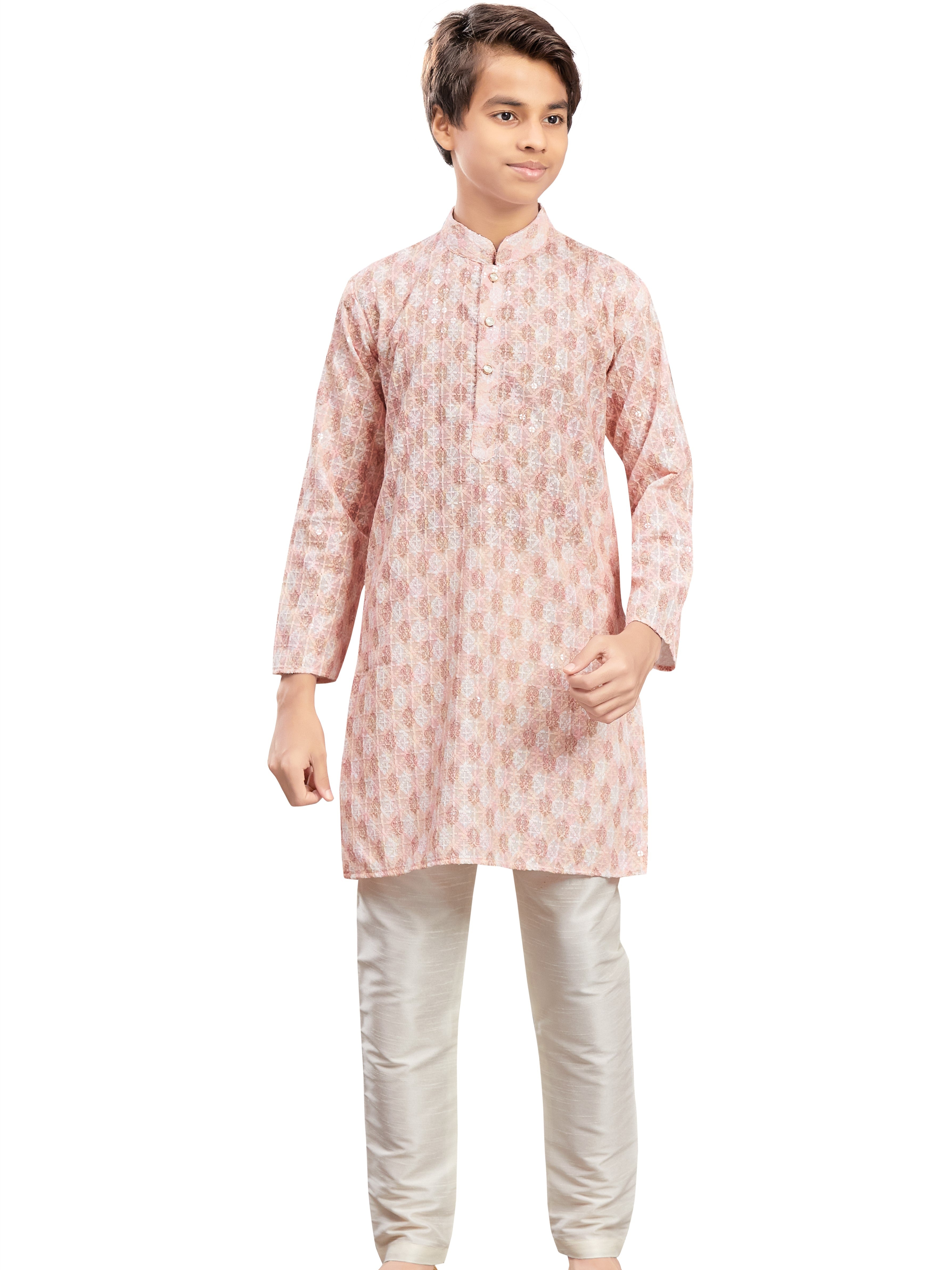 Boys Embroidered Kurta Set - Roop Darshan