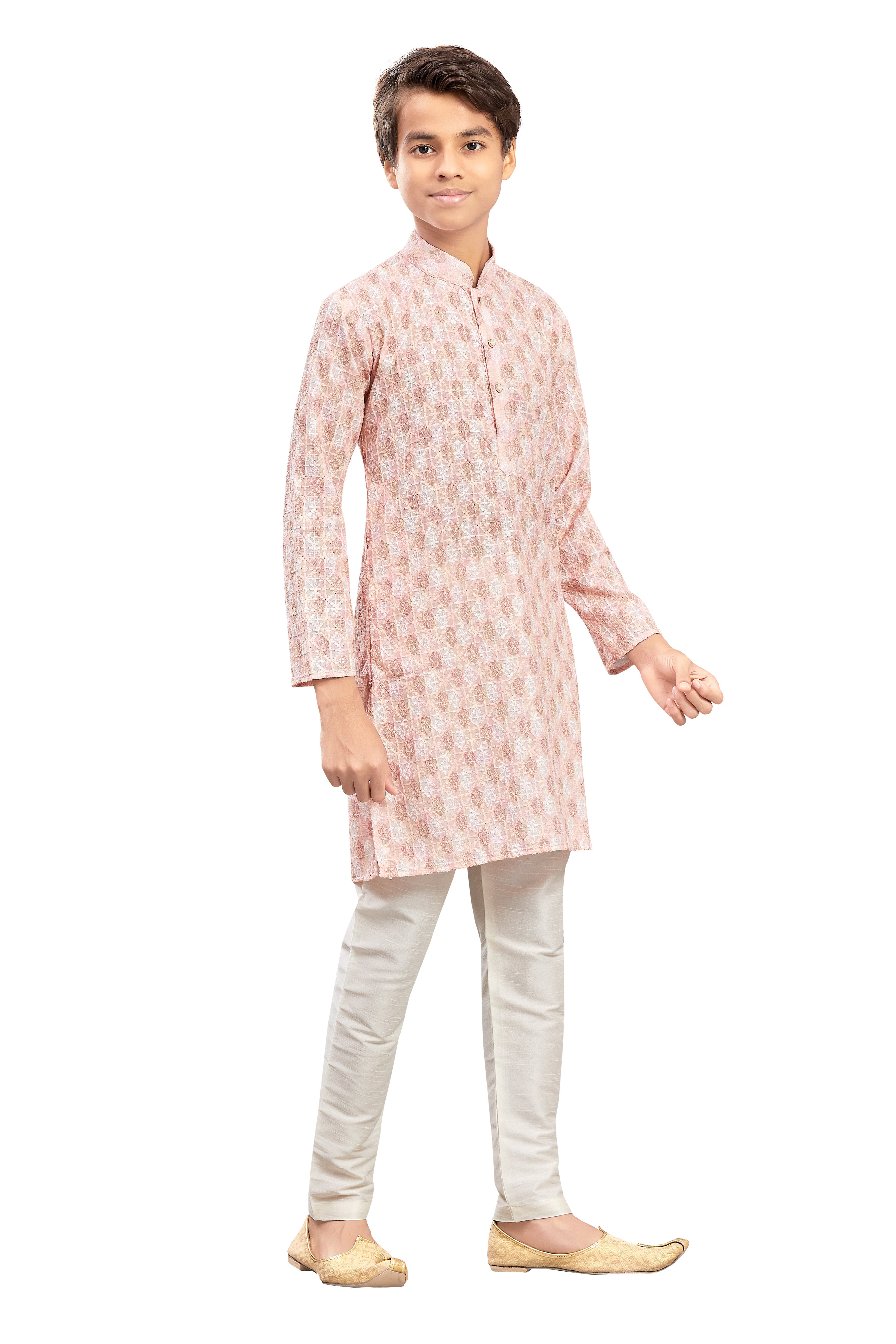Boys Embroidered Kurta Set - Roop Darshan