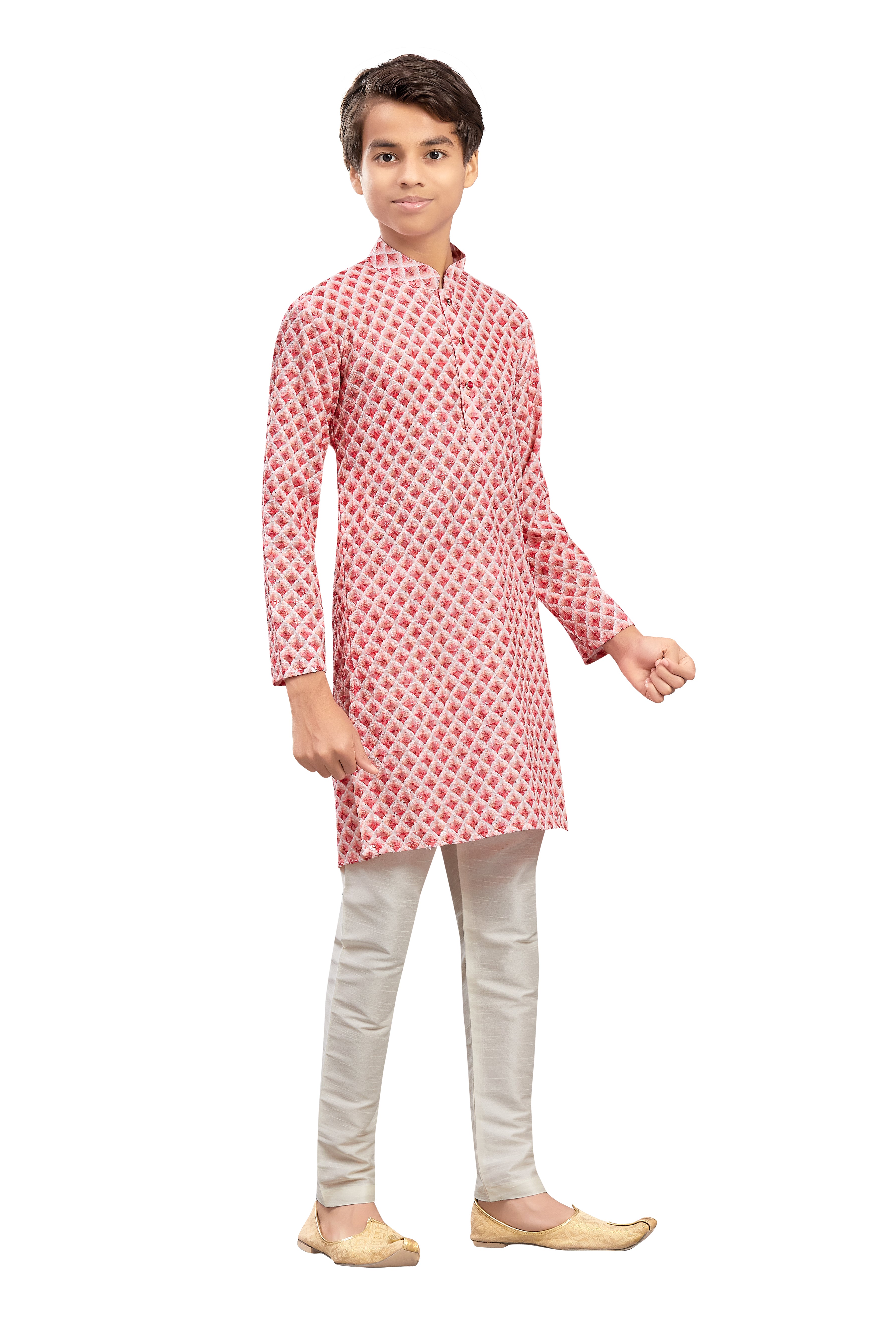 Boys Embroidered Kurta Set - Roop Darshan