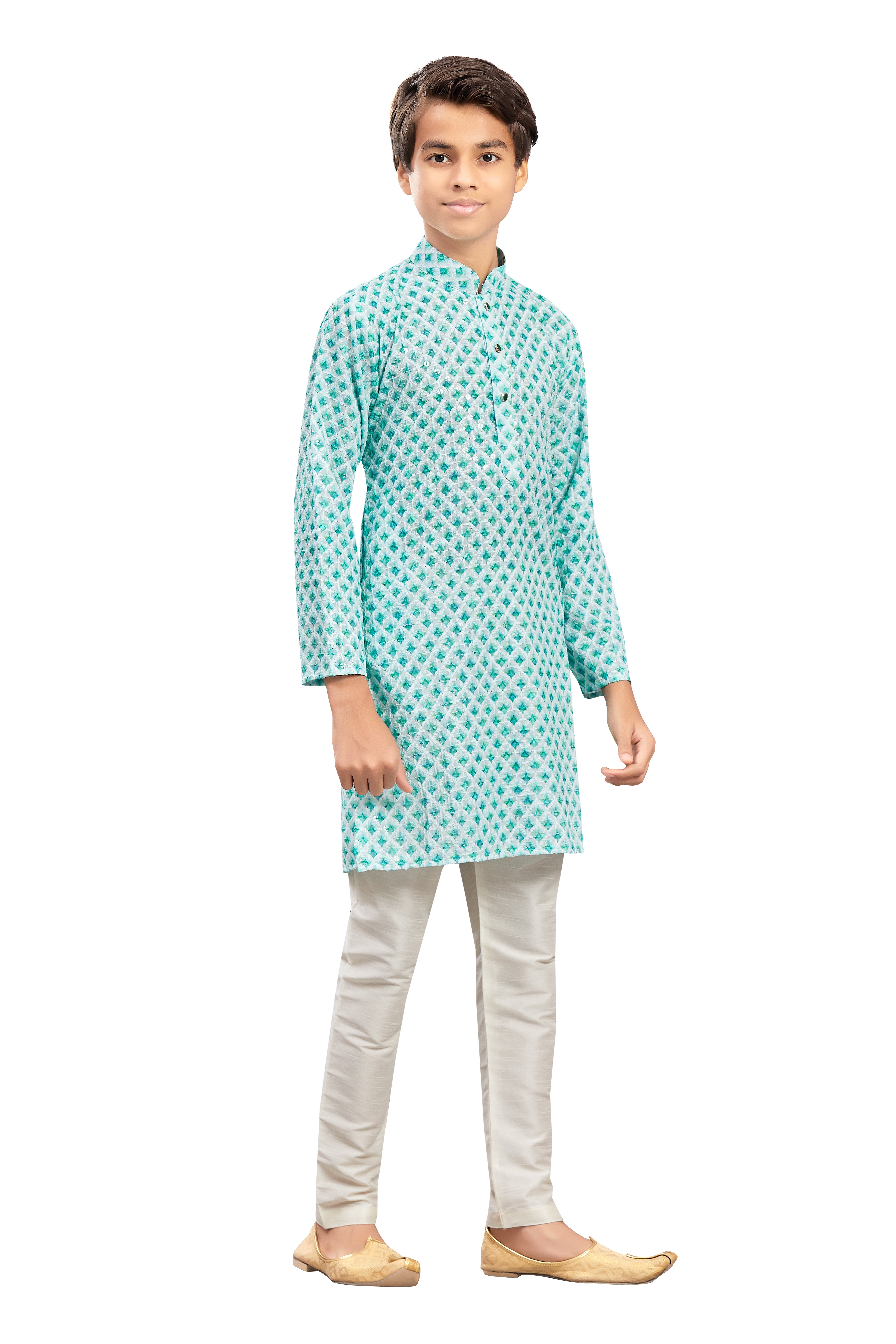 Boys Embroidered Kurta Set - Roop Darshan