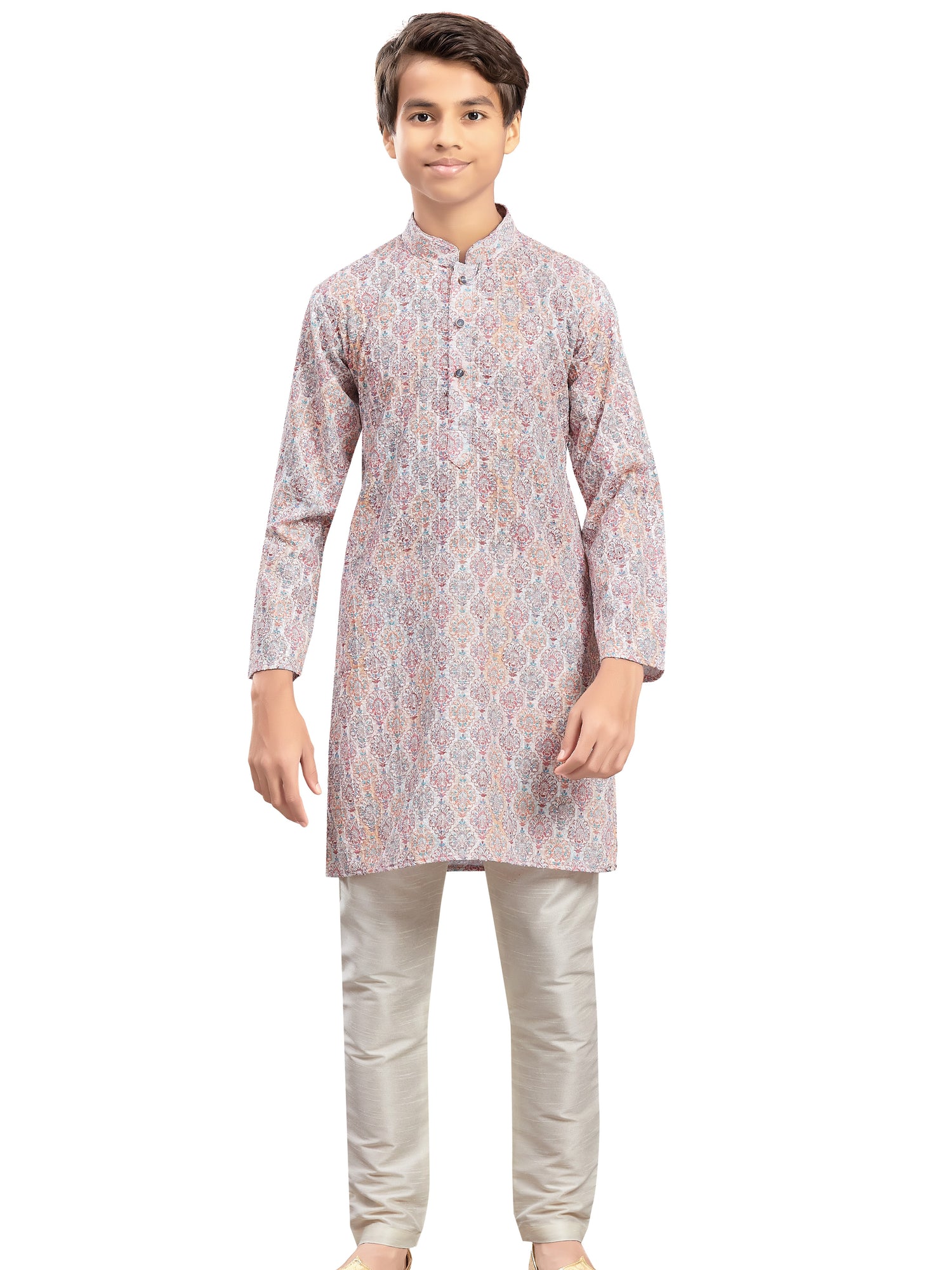 Boys Embroidered Kurta Set - Roop Darshan