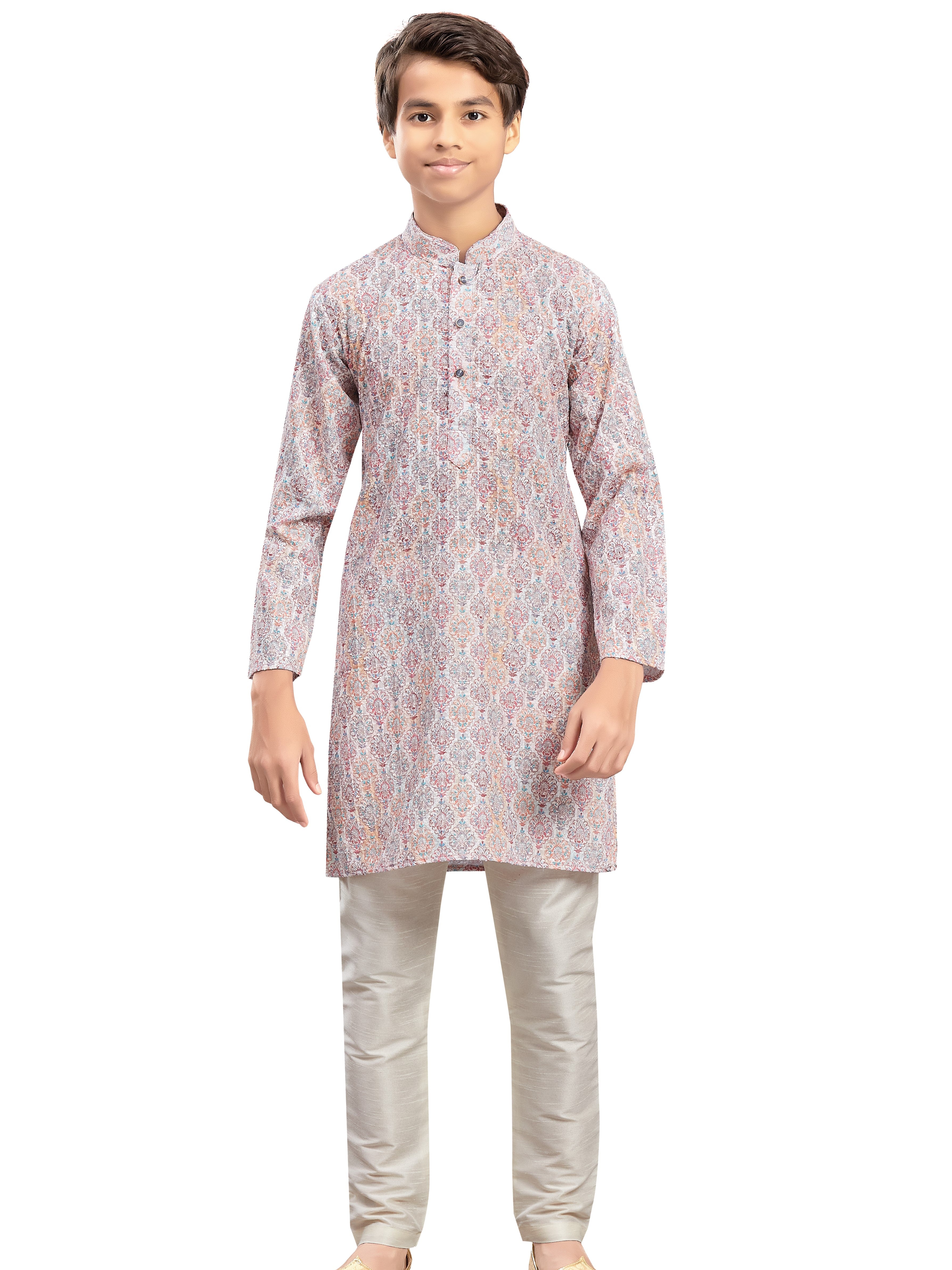 Boys Embroidered Kurta Set - Roop Darshan