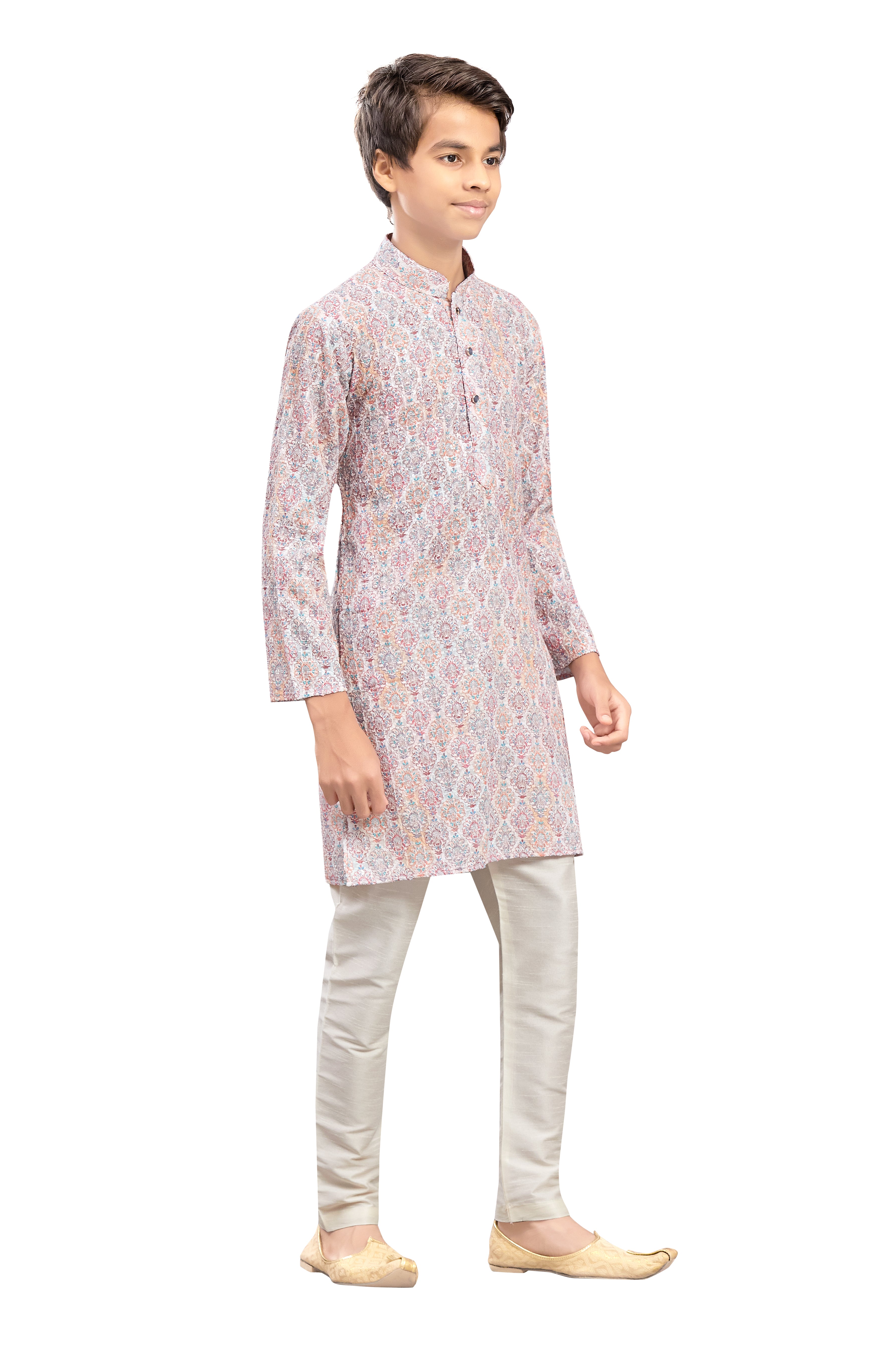 Boys Embroidered Kurta Set - Roop Darshan