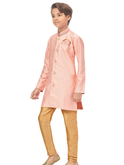 Boys Sequin Embroidered Kurta Set - Roop Darshan
