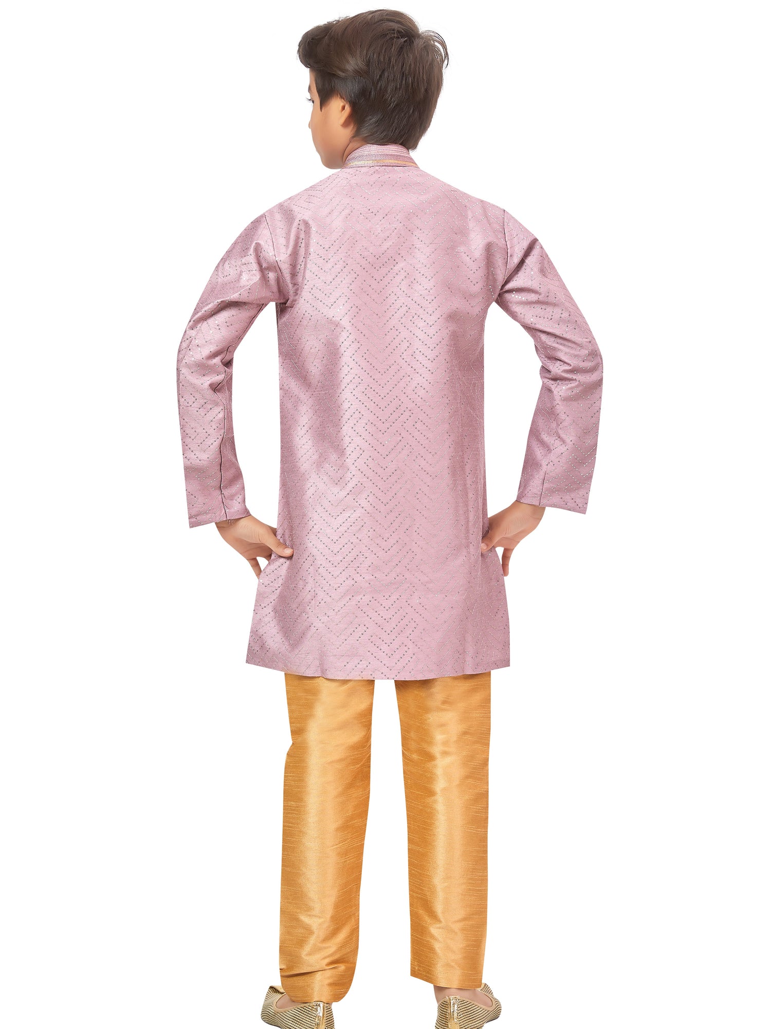 Boys Sequin Embroidered Kurta Set - Roop Darshan