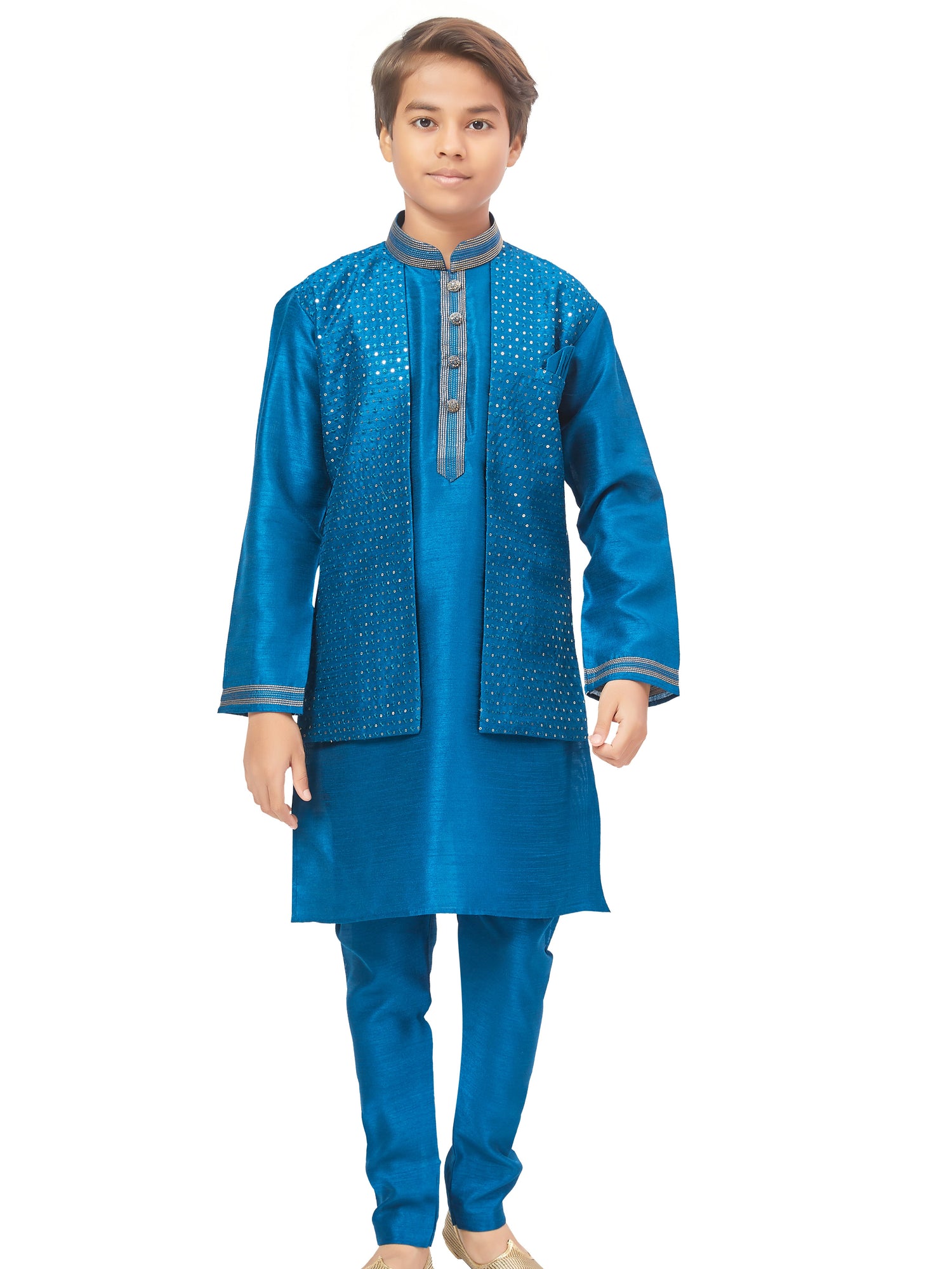 Boys Jacket Style Kurta Set - Roop Darshan