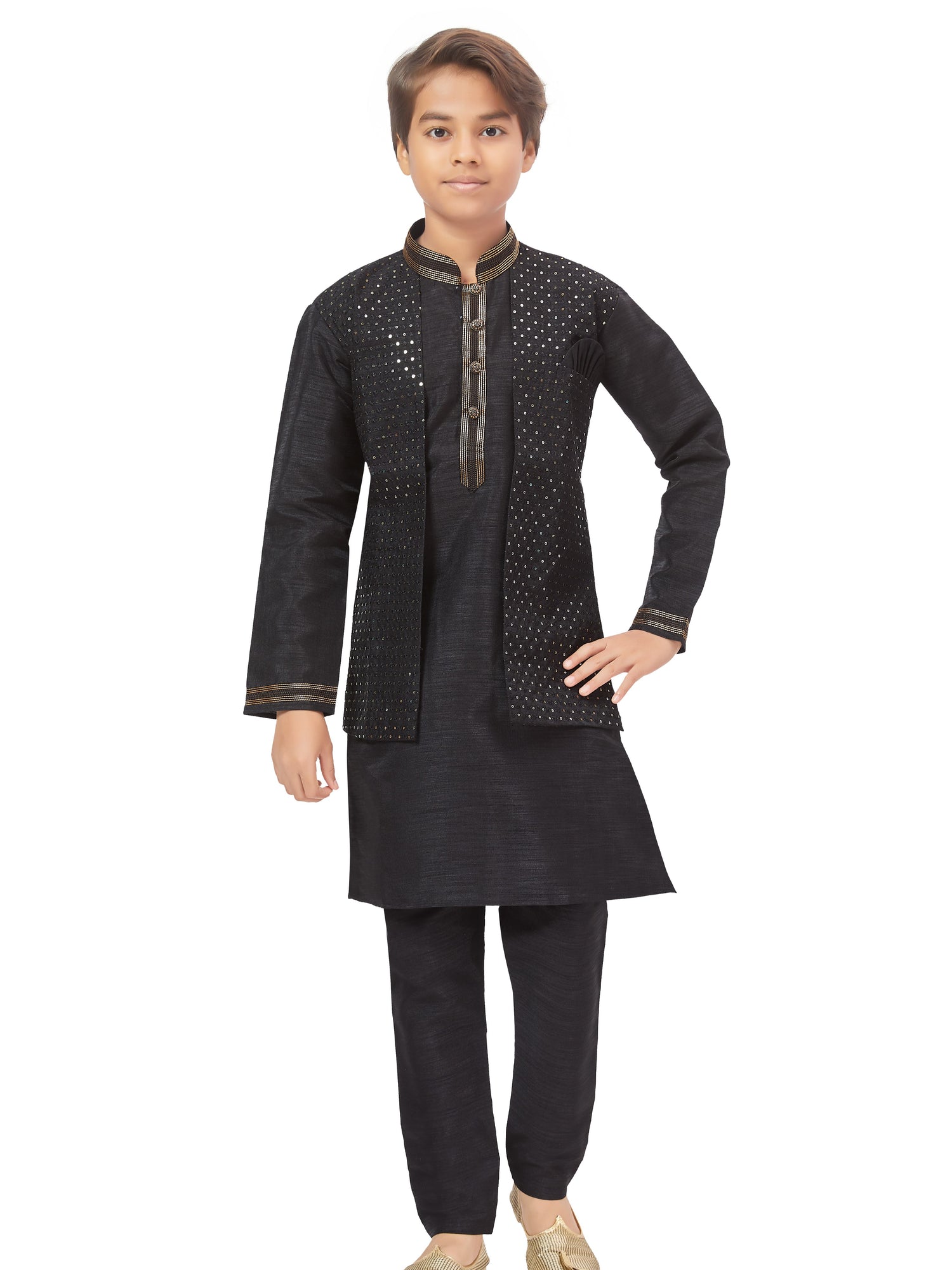 Boys Jacket Style Kurta Set - Roop Darshan