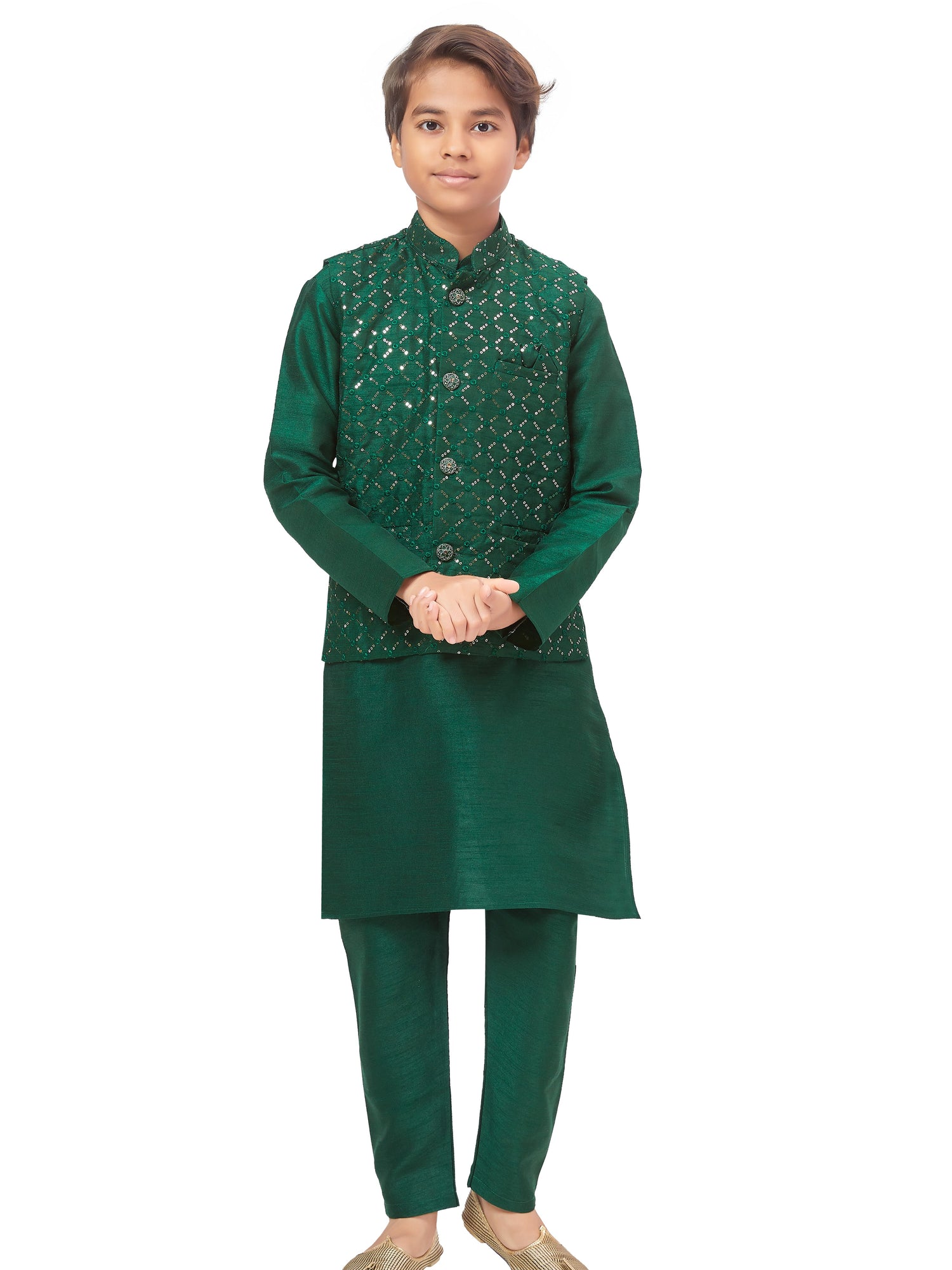 Boys Embroidered Kurta Set - Roop Darshan