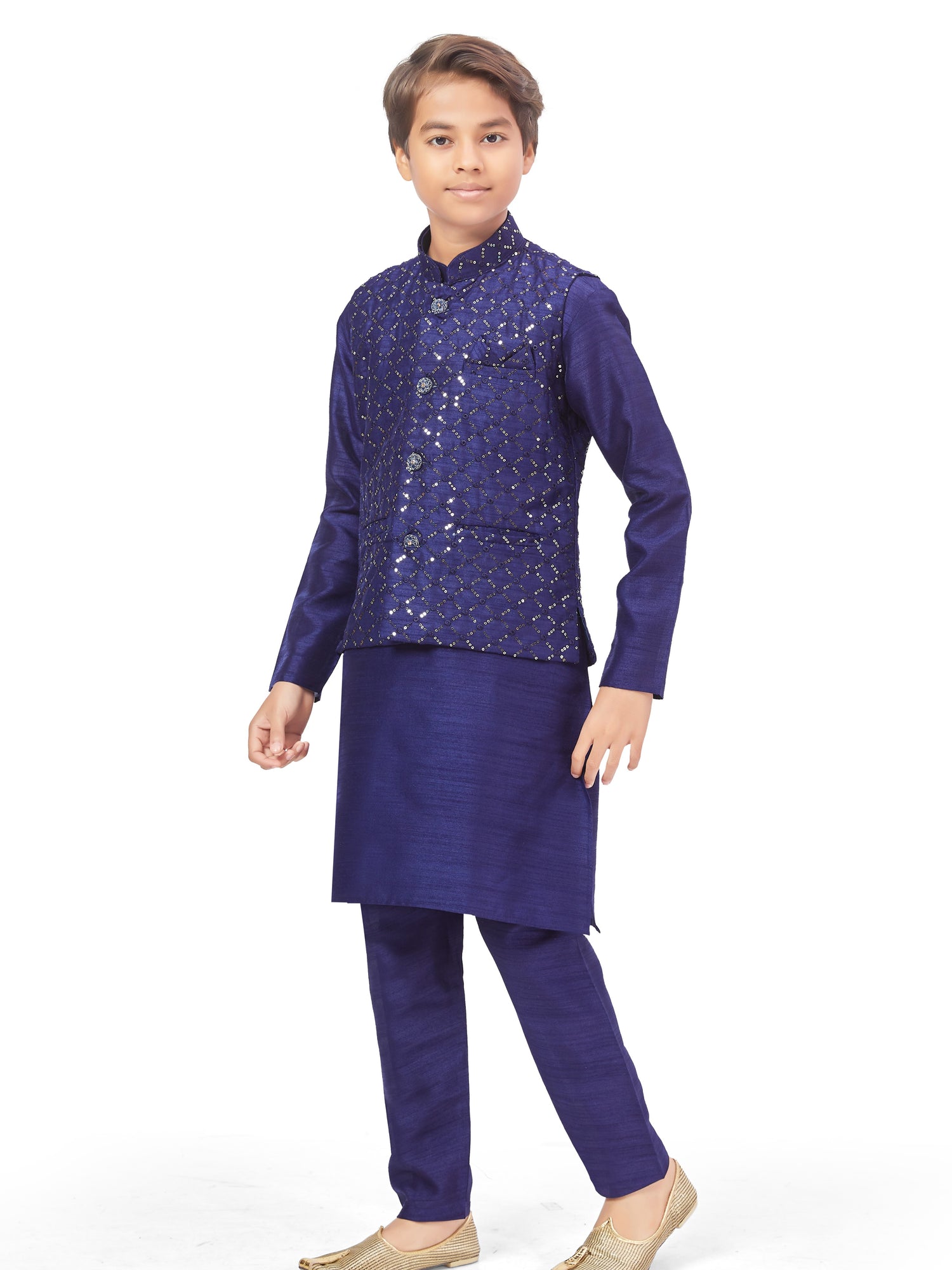 Boys Embroidered Kurta Set - Roop Darshan