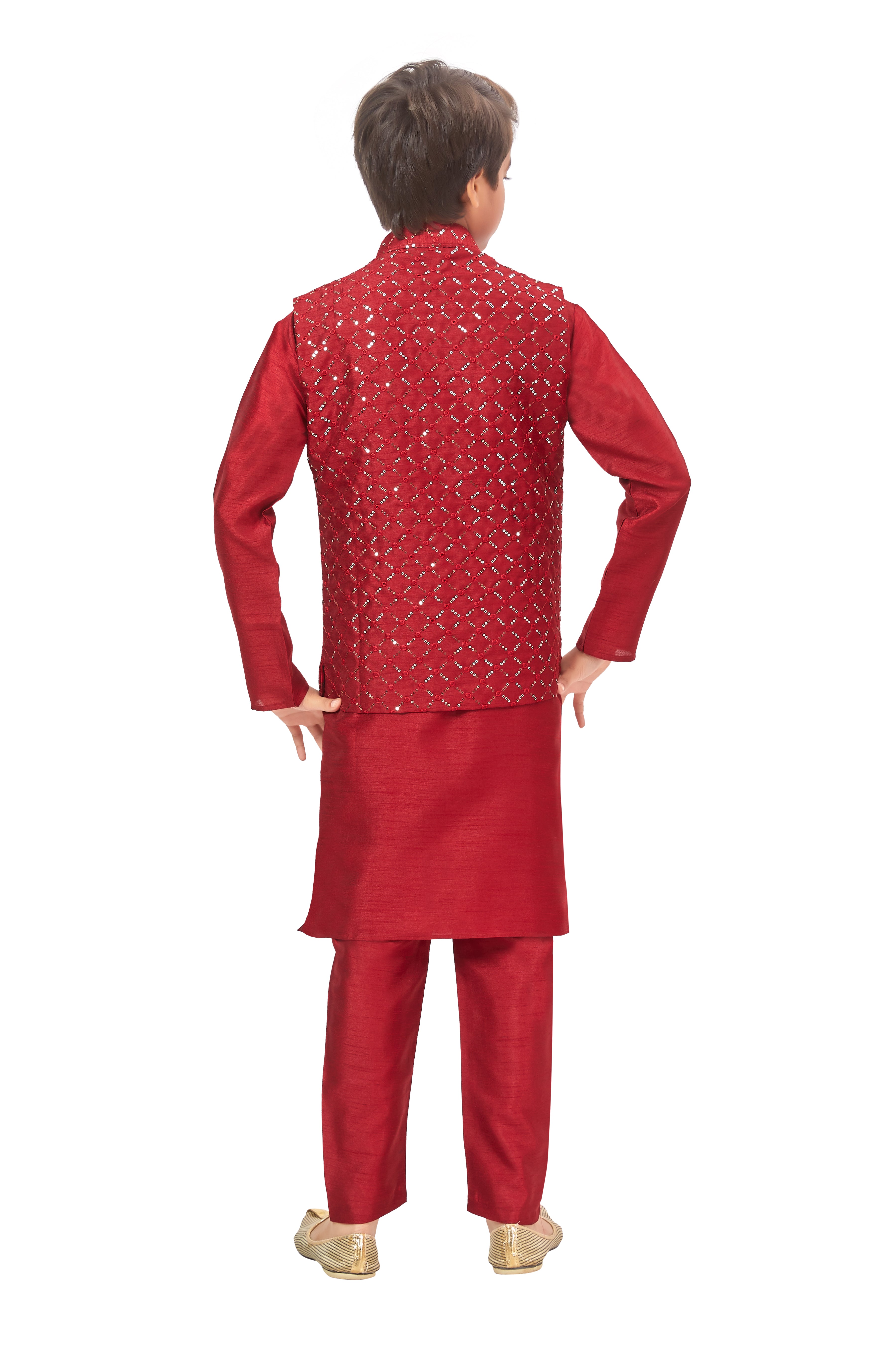 Boys Embroidered Kurta Set - Roop Darshan