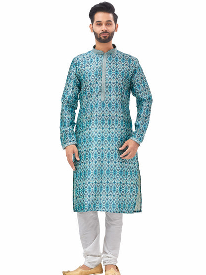 Mens Printed Kurta Set - Roop Darshan