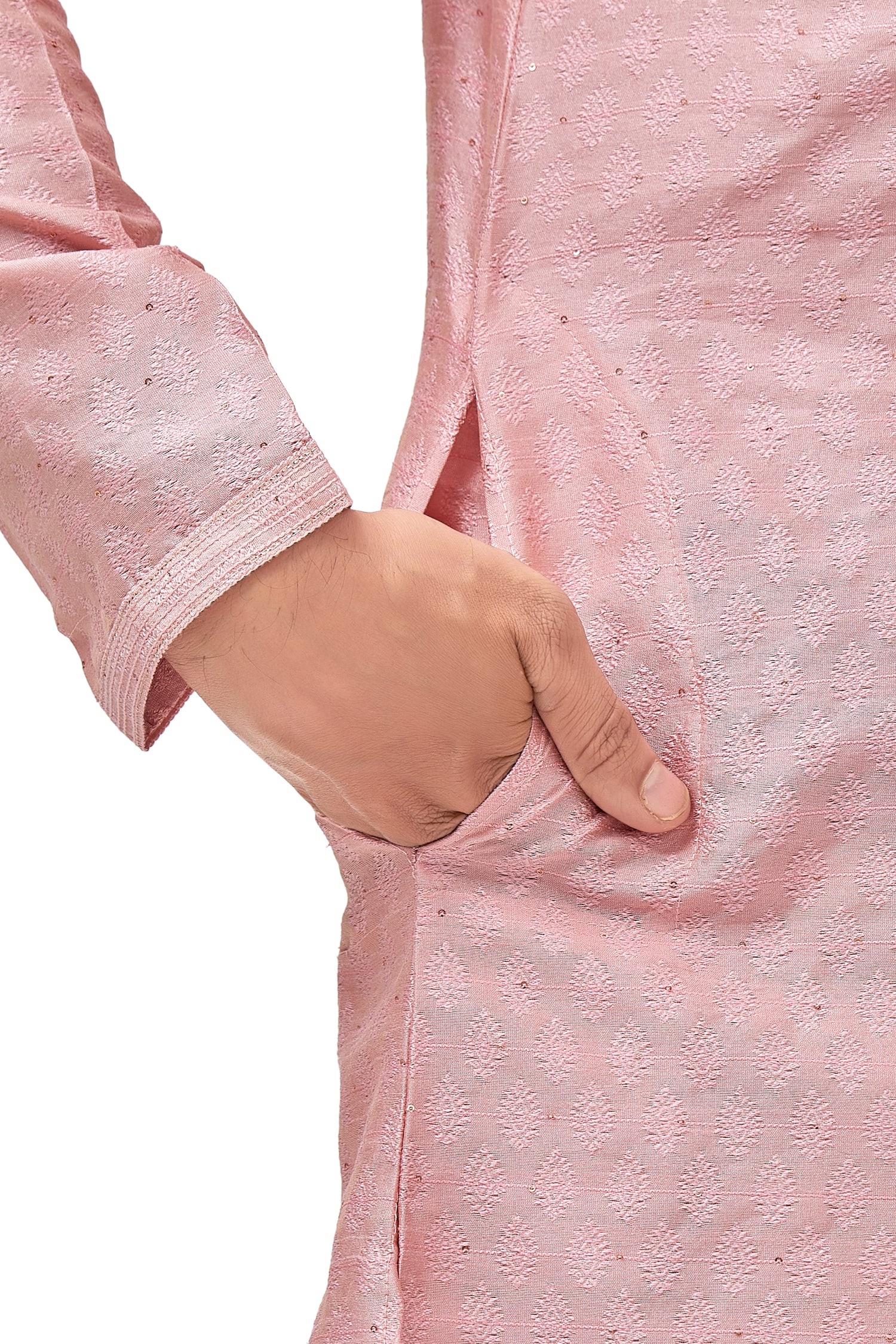 Mens Plain Silk Kurta Set - Roop Darshan