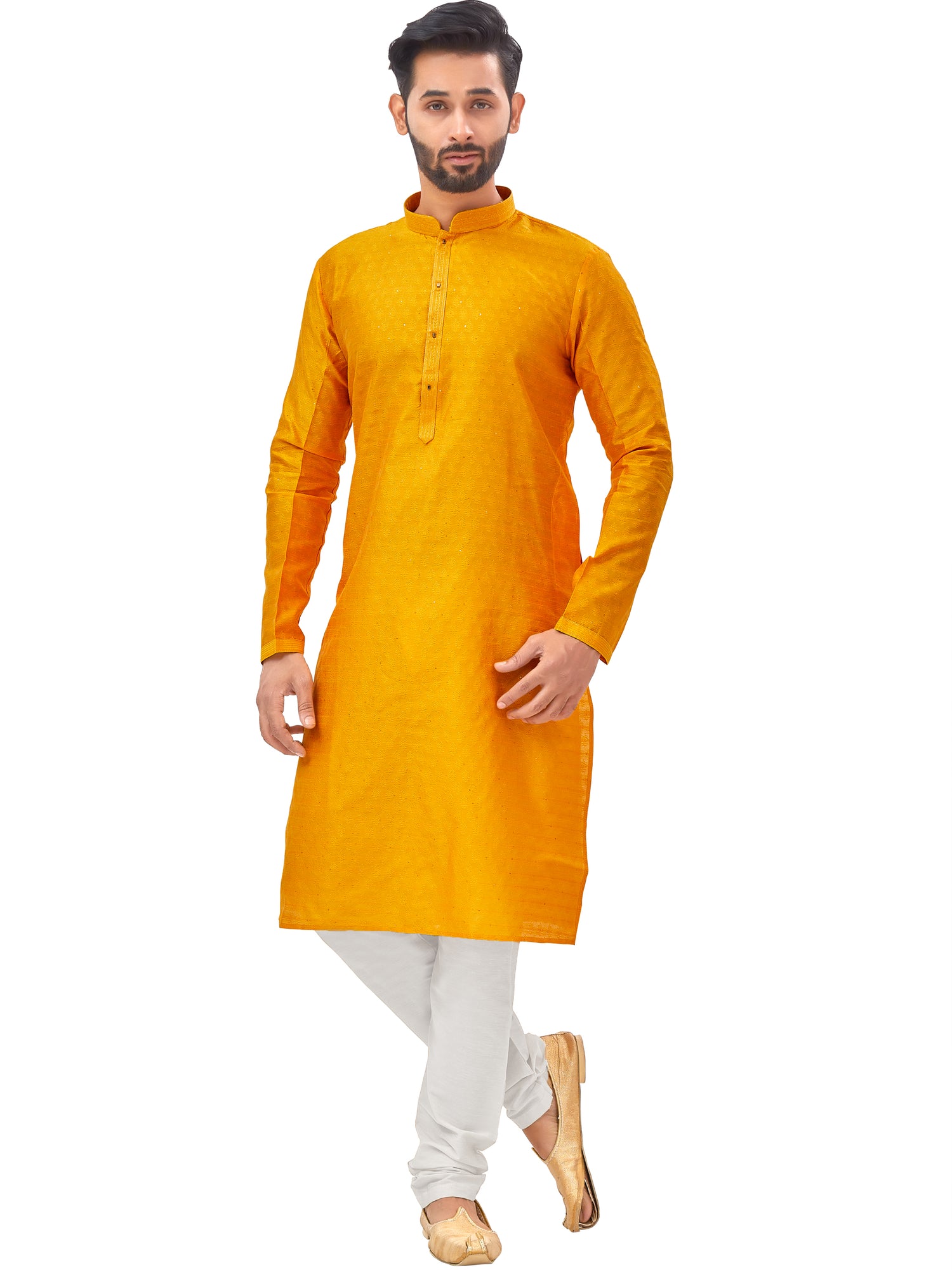 Mens Plain Silk Kurta Set - Roop Darshan