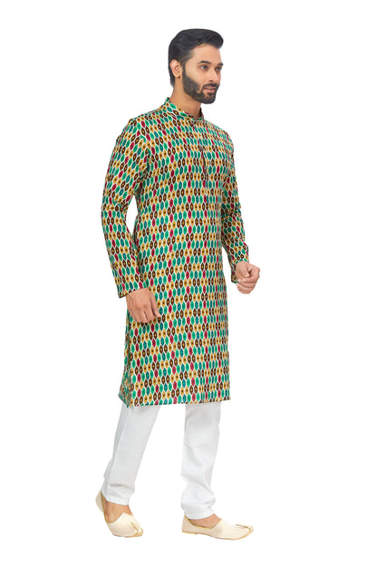 Mens Printed Kurta Set - Roop Darshan