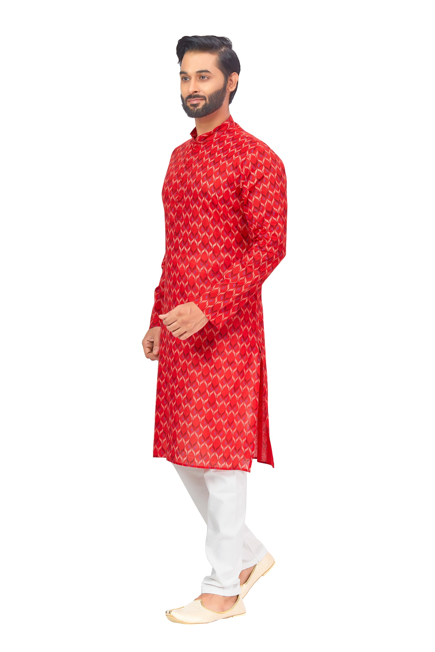 Mens Printed Kurta Set - Roop Darshan