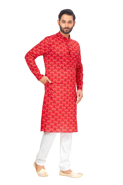 Mens Printed Kurta Set - Roop Darshan