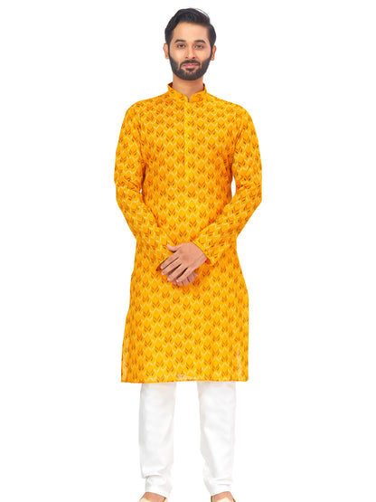 Mens Printed Kurta Set - Roop Darshan
