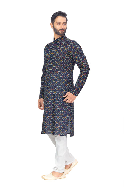 Mens Printed Kurta Set - Roop Darshan