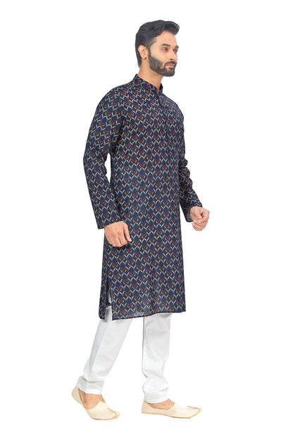 Mens Printed Kurta Set - Roop Darshan