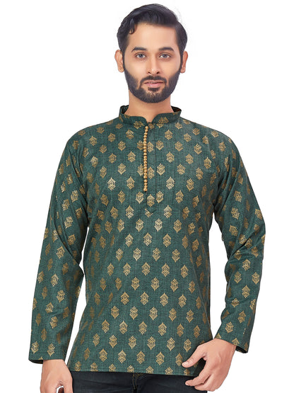 Mens Printed Bandhgala Kurta - Roop Darshan